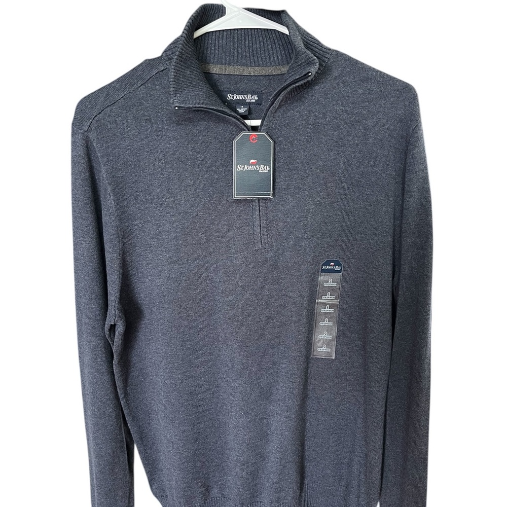 St John's Bay Navy  Heather. quarter zip jumper Size S
